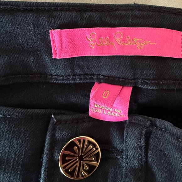 Lilly Pulitzer South Ocean Skinny Jeans Black Size 0 - Picture 2 of 6